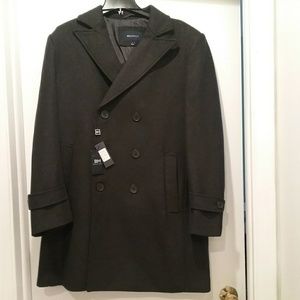 Men's Wool Blend Coat - Large